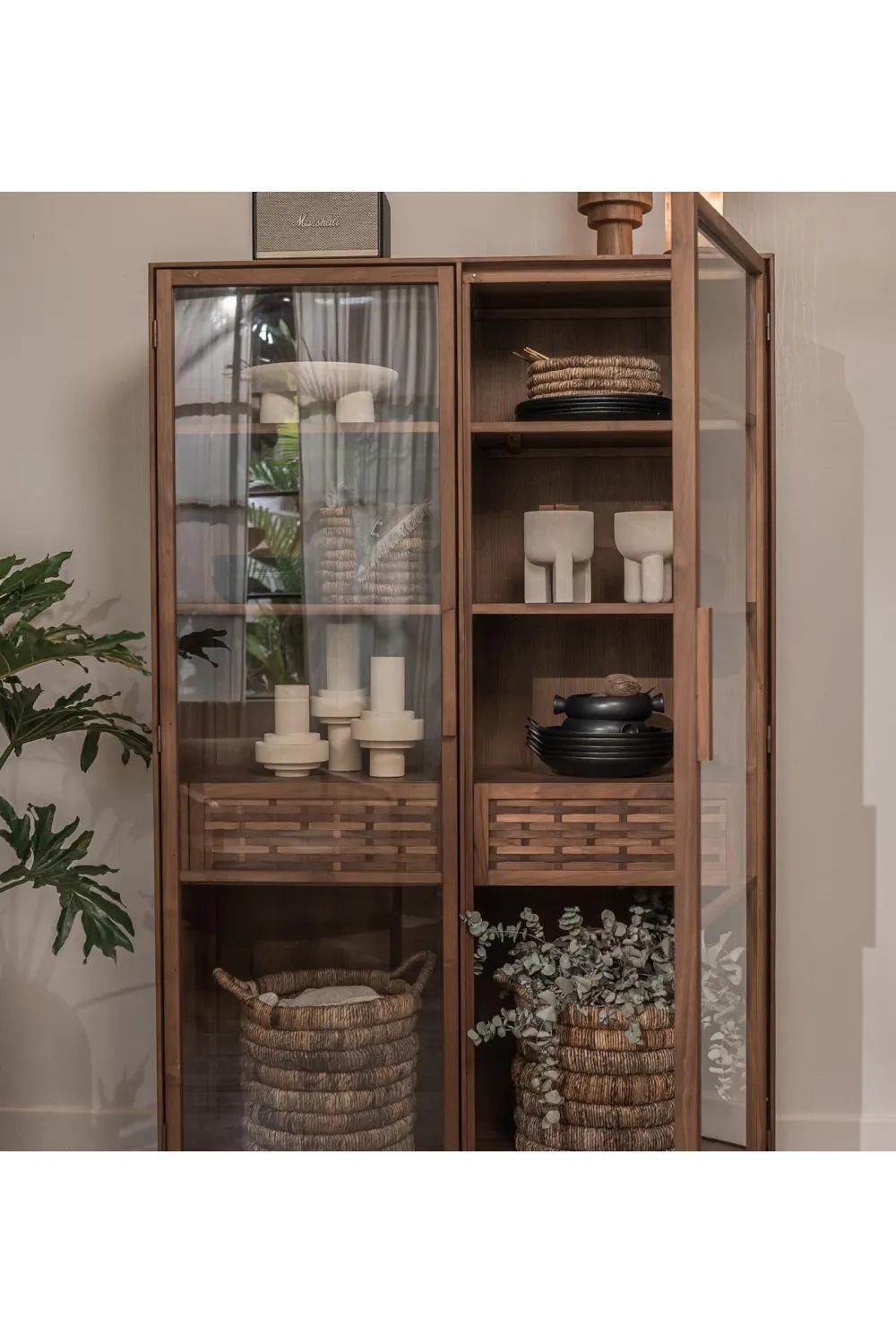 Adjustable Teak Display Cabinet | dBodhi Hopper