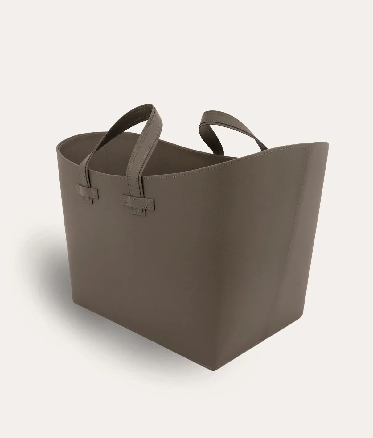 Adler Leather Basket - Smoke