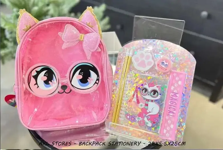 ADORABLE BACKPACK WITH STATIONERY