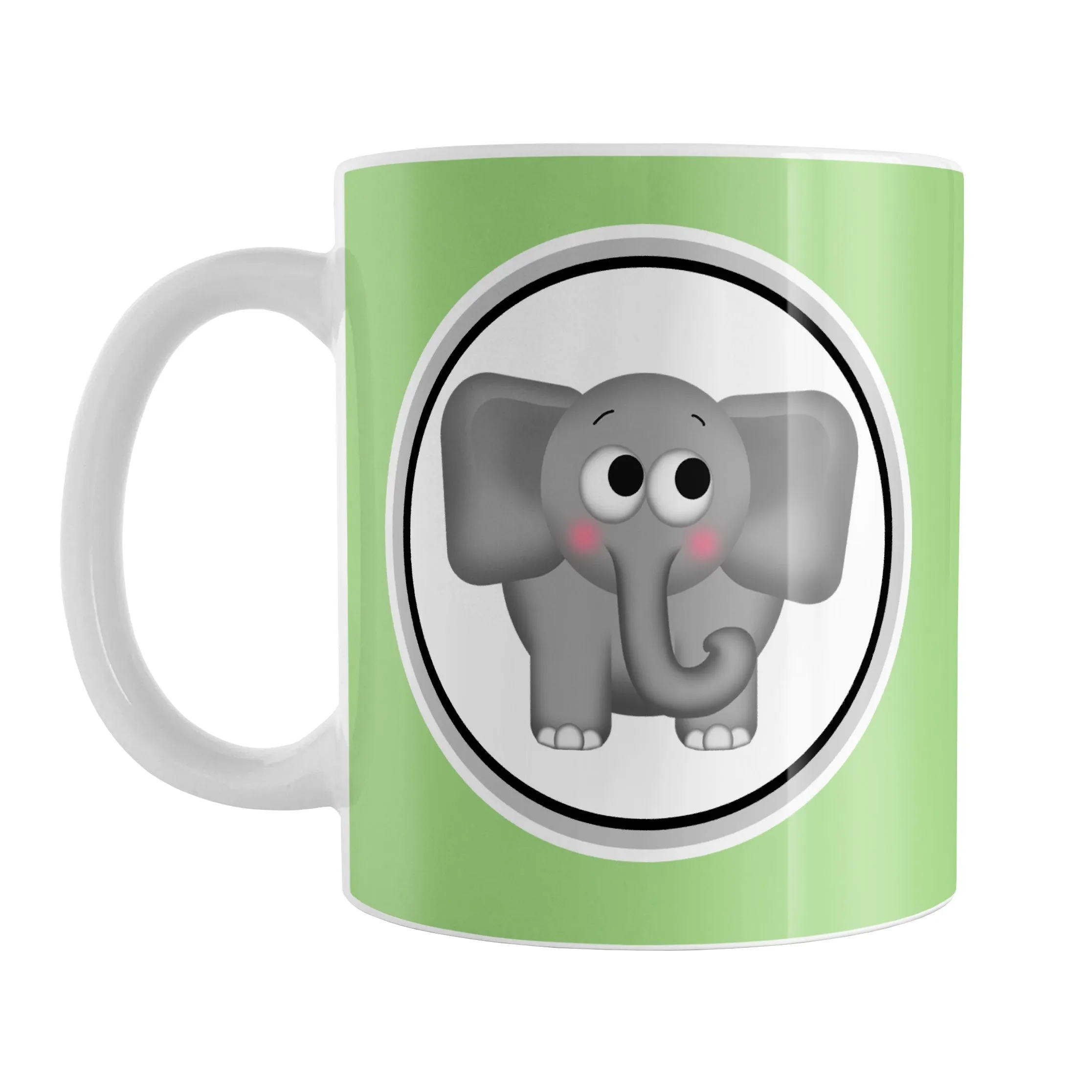 Adorable Green Elephant Mug