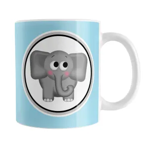 Adorable Light Blue Elephant Mug