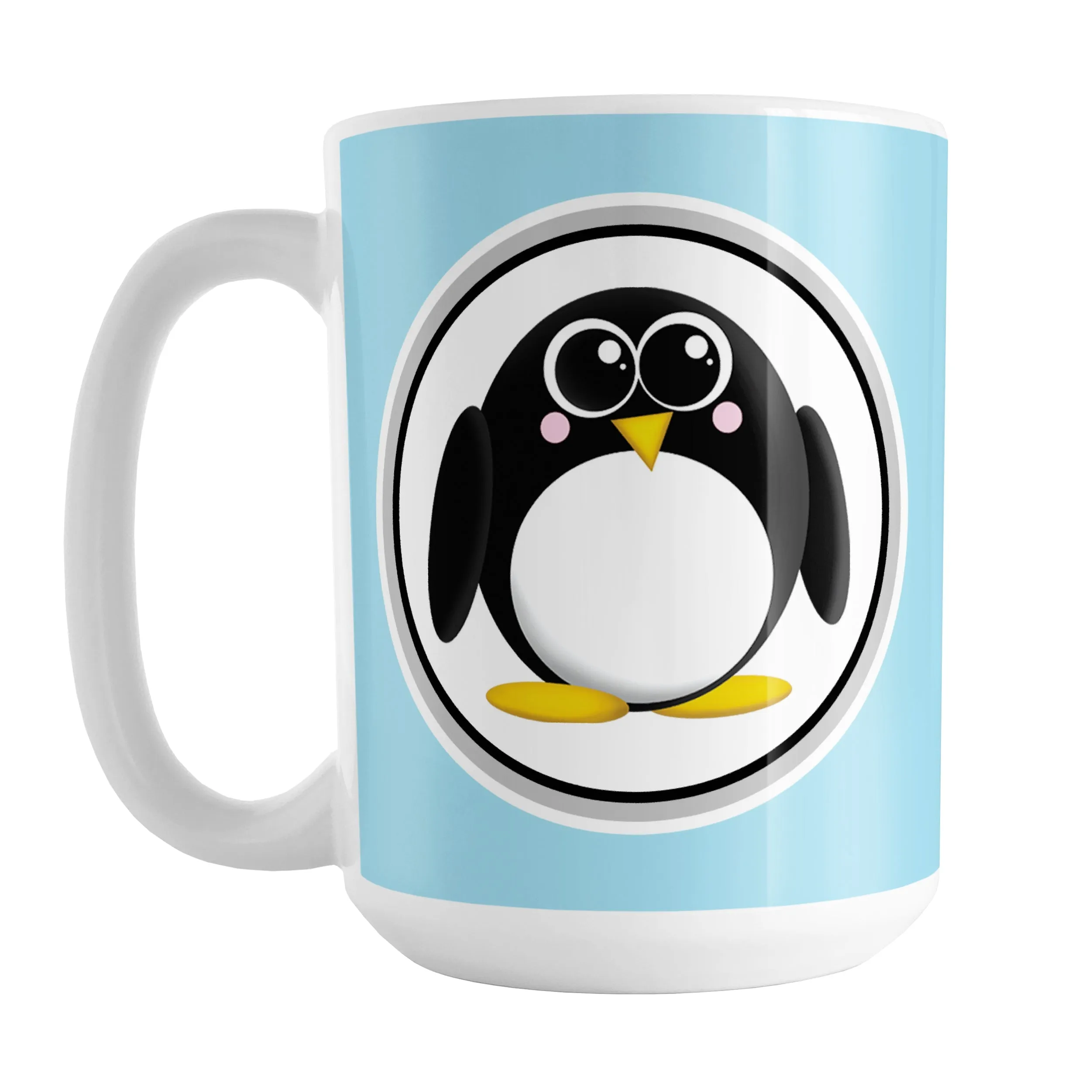 Adorable Light Blue Penguin Mug