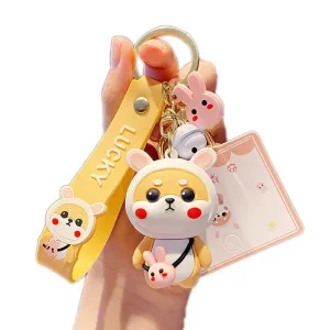 Adorable Shiba Inu Keychain - Durable and Eye-Catching Design for Keys