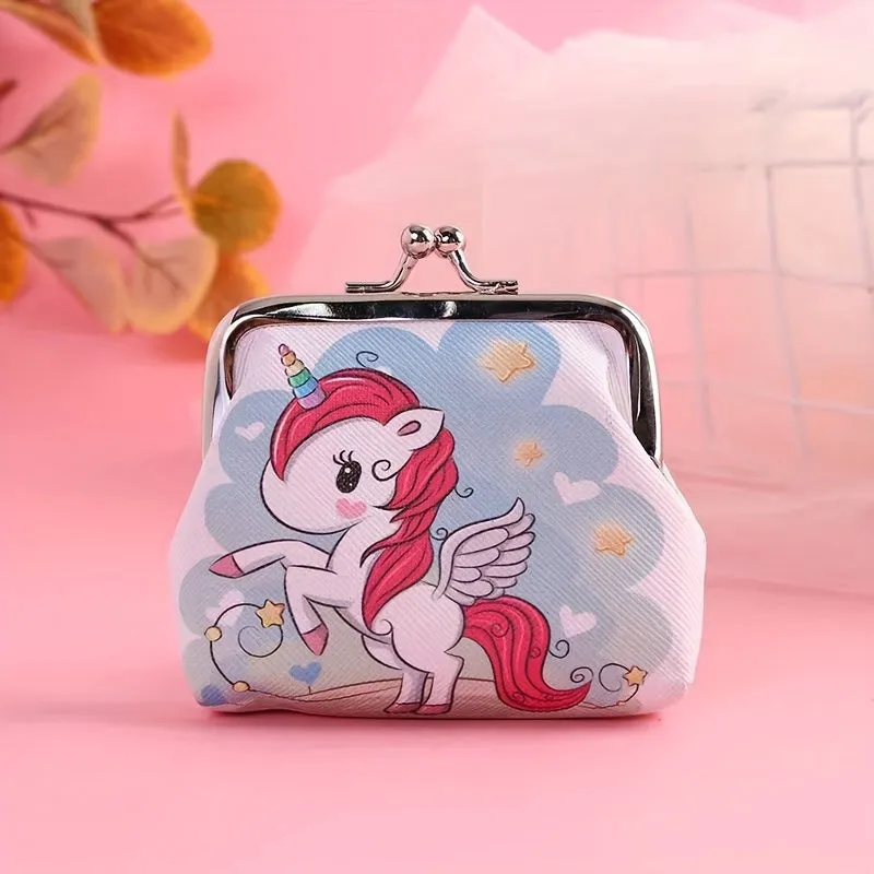 Adorable Unicorn Print Coin Purse Perfect Mini Wallet Gift