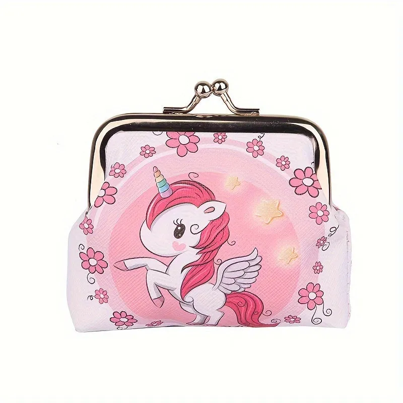 Adorable Unicorn Print Coin Purse Perfect Mini Wallet Gift