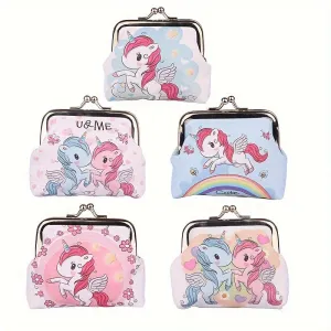 Adorable Unicorn Print Coin Purse Perfect Mini Wallet Gift