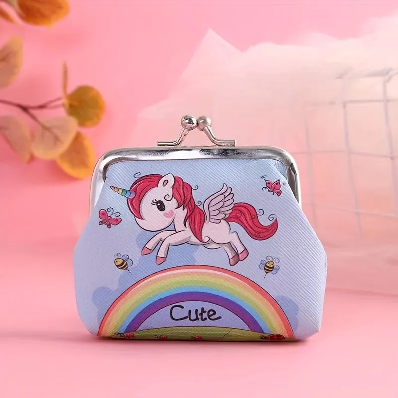 Adorable Unicorn Print Coin Purse Perfect Mini Wallet Gift