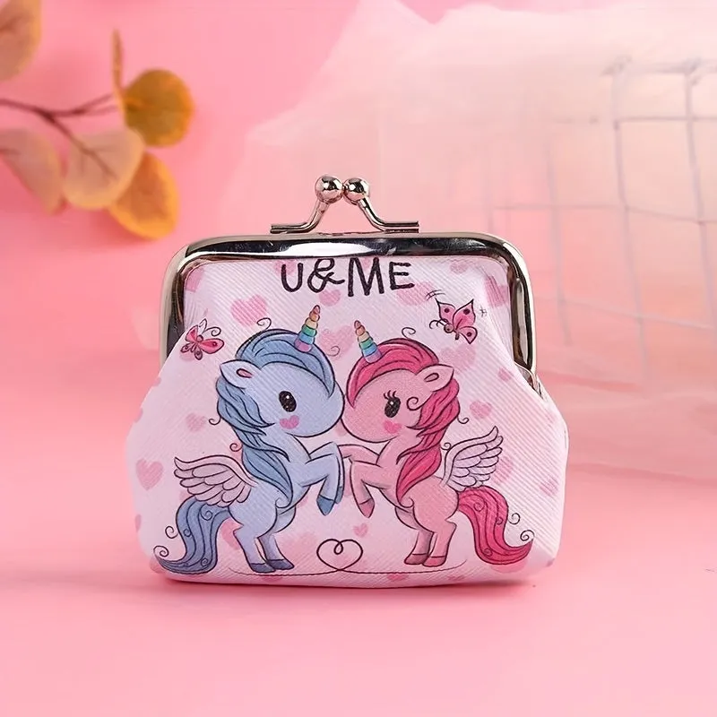 Adorable Unicorn Print Coin Purse Perfect Mini Wallet Gift