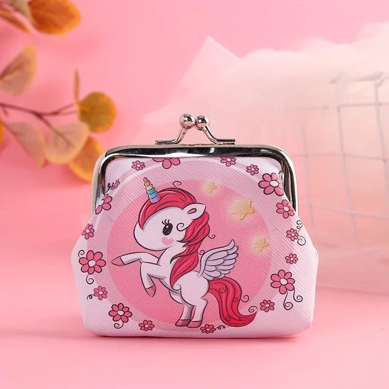 Adorable Unicorn Print Coin Purse Perfect Mini Wallet Gift