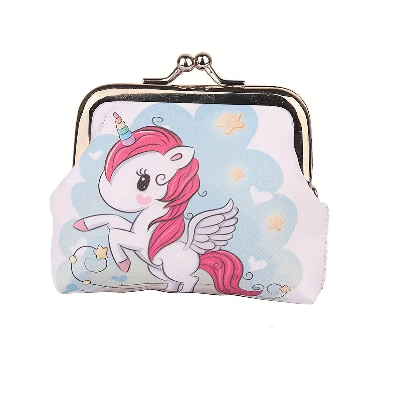 Adorable Unicorn Print Coin Purse Perfect Mini Wallet Gift