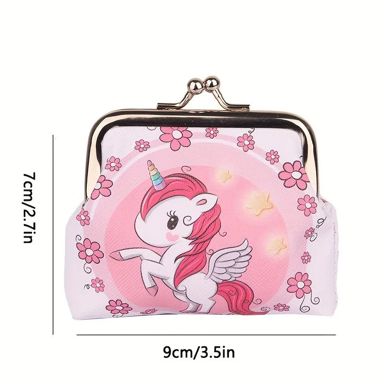 Adorable Unicorn Print Coin Purse Perfect Mini Wallet Gift