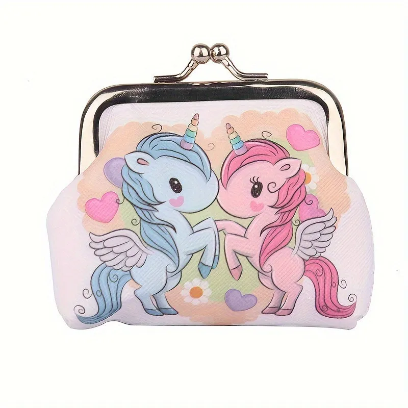 Adorable Unicorn Print Coin Purse Perfect Mini Wallet Gift