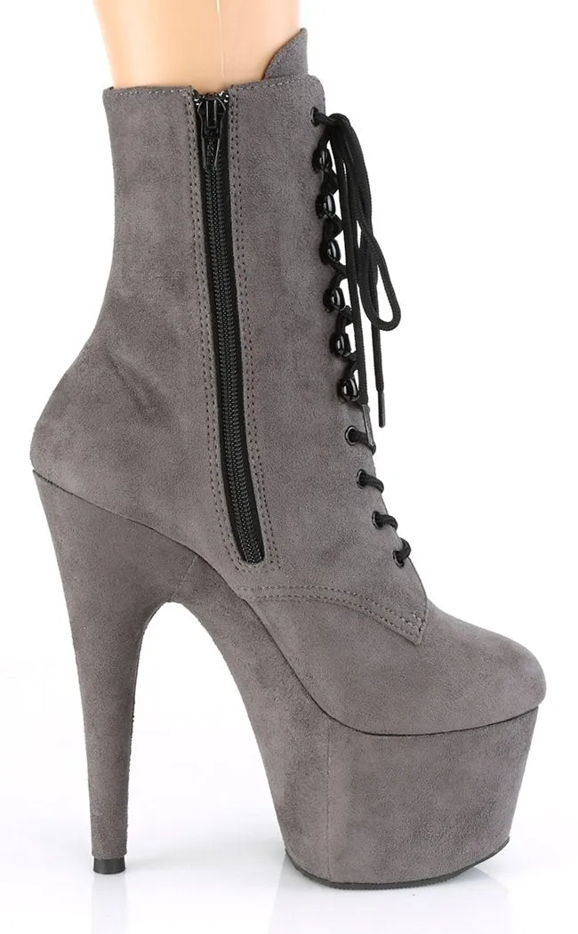 ADORE-1020FS Grey Suede Ankle Boots