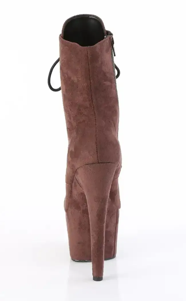 ADORE-1020FS Mocha Brown Suede Boots