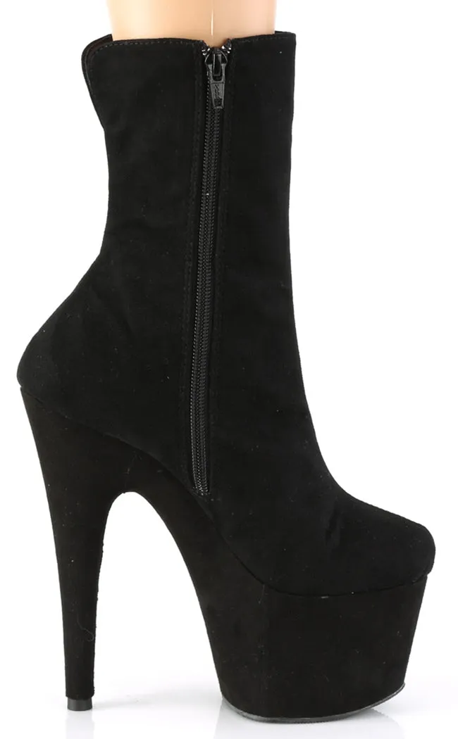 ADORE-1042 Black Suede Ankle Boots