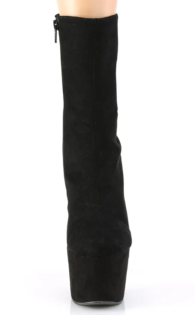 ADORE-1042 Black Suede Ankle Boots