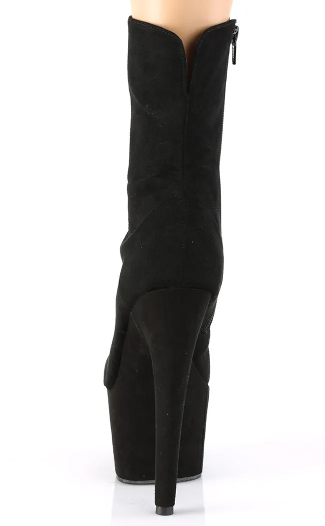 ADORE-1042 Black Suede Ankle Boots