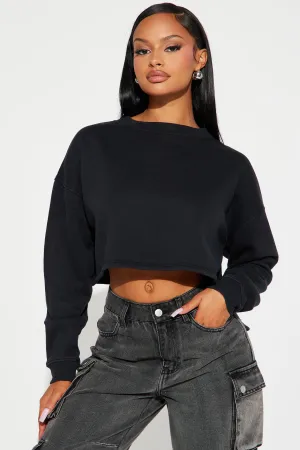 Adore You Pullover Crew Neck - Black