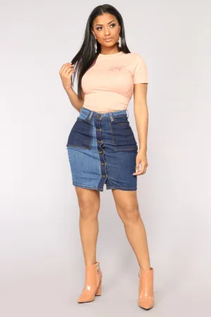 Adrienne Denim Skirt - Dark Wash