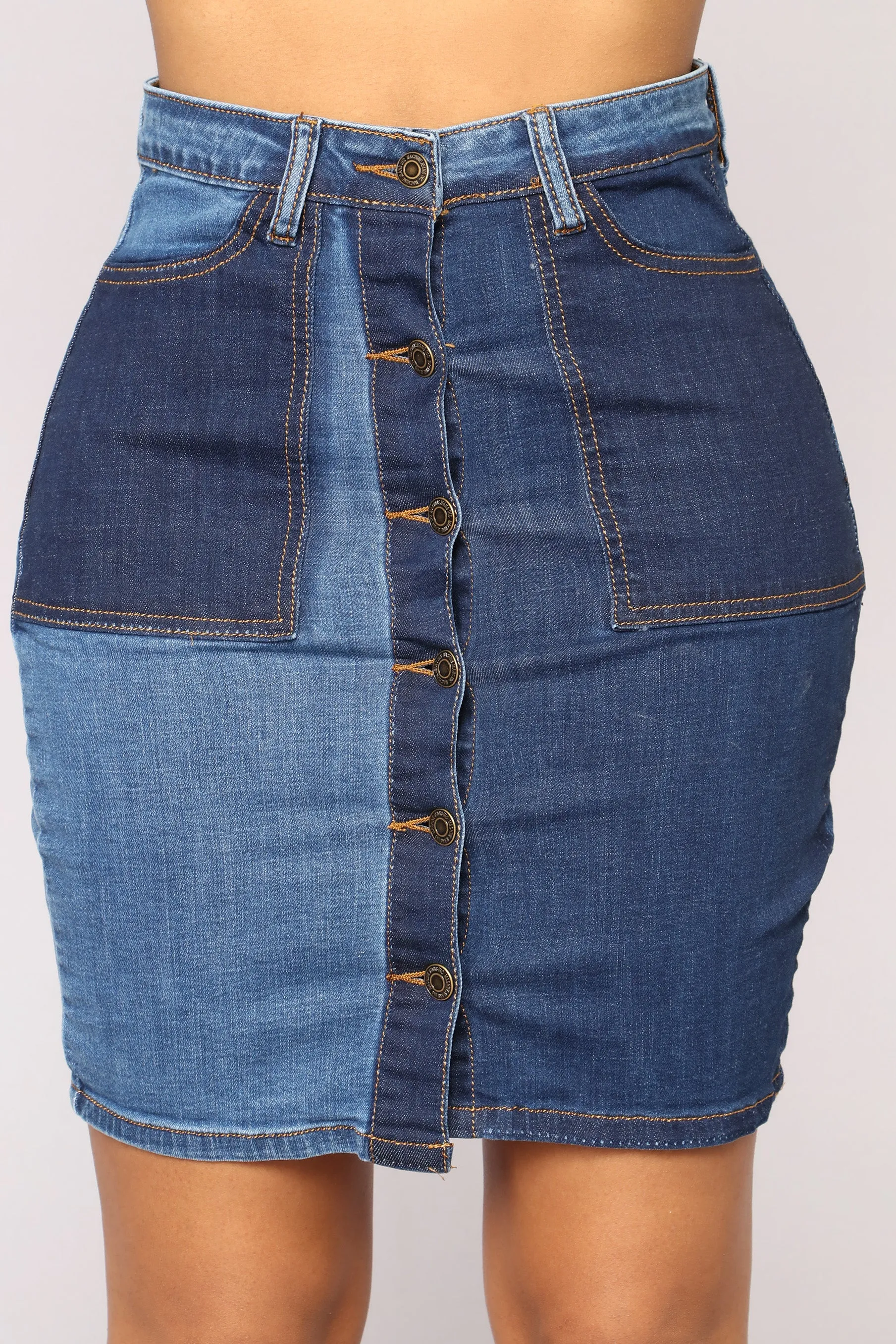 Adrienne Denim Skirt - Dark Wash