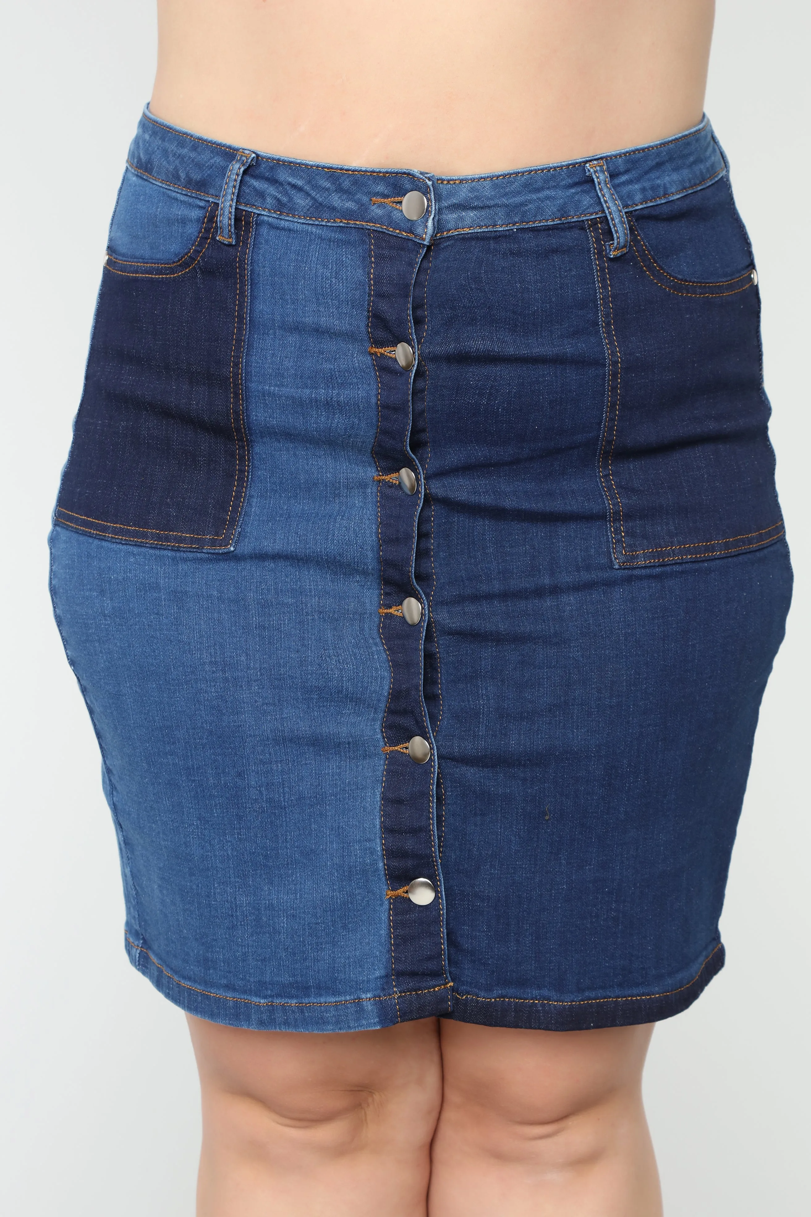 Adrienne Denim Skirt - Dark Wash