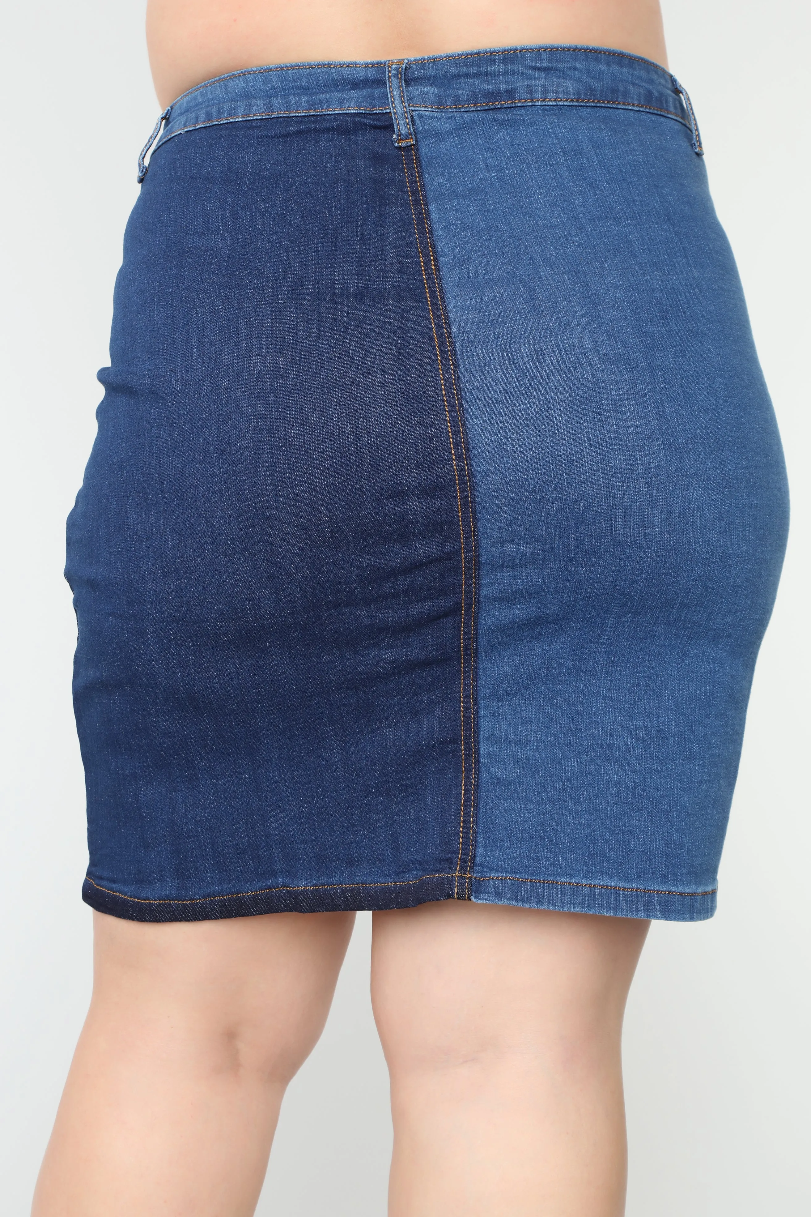 Adrienne Denim Skirt - Dark Wash