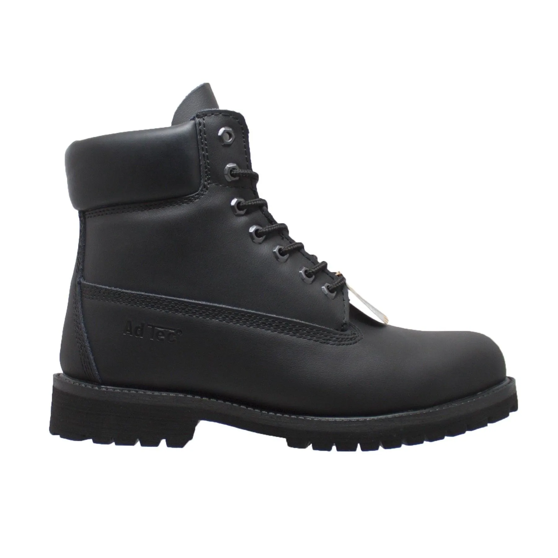 AdTec Mens 6" Steel Toe Work Boot Black