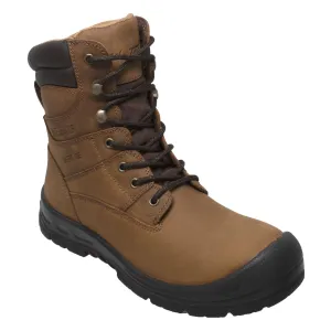 AdTec Men's 8" Steel Toe Waterproof Work Boot Brown