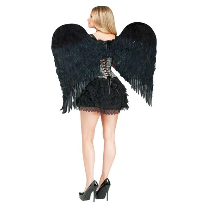 Adult Feather Angel Wings Black