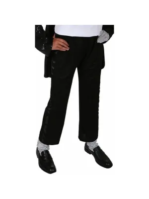 Adult King of Pop Black Tuxedo Pants