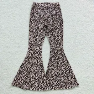 Adult Leopard Bell Bottoms Denim Jeans P0117