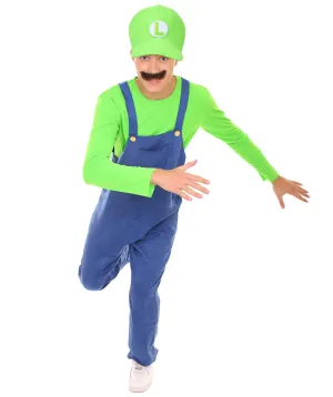 Adult Men's 80'S Plumber Costume | Green Halloween Costume