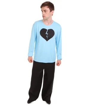 Adult Men's My Heart Is Broken Long Sleeve Costumes | Lt. Blue Halloween Costume