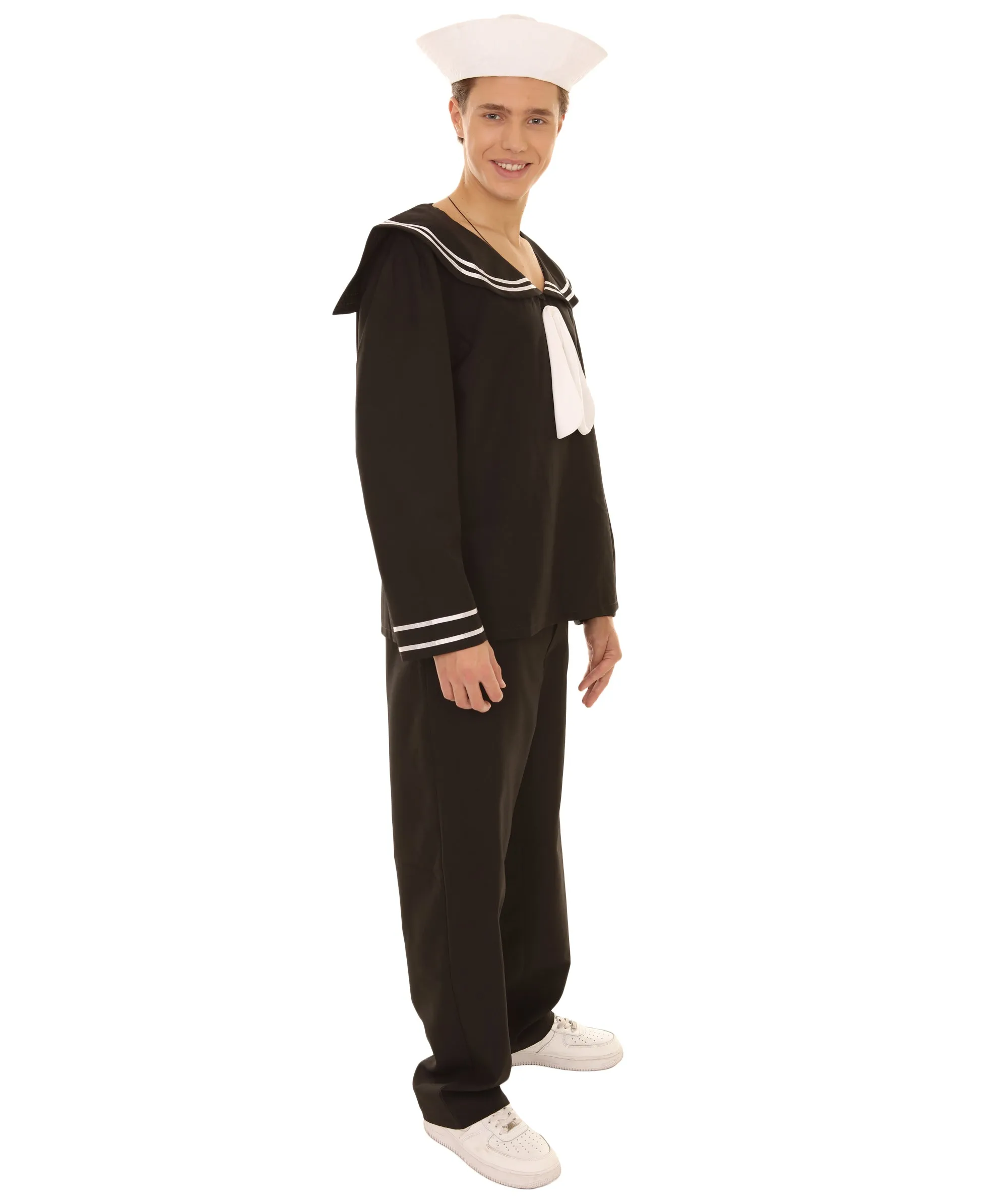 Adult Men's Navy Sailor Costume | Black Cosplay Costume