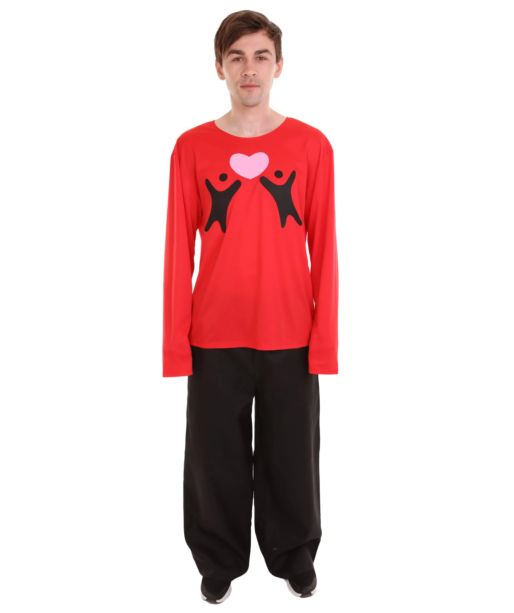 Adult Men's Valentine's Day Falling In Love Red Long Sleeve  Costumes | Red Cosplay Costume