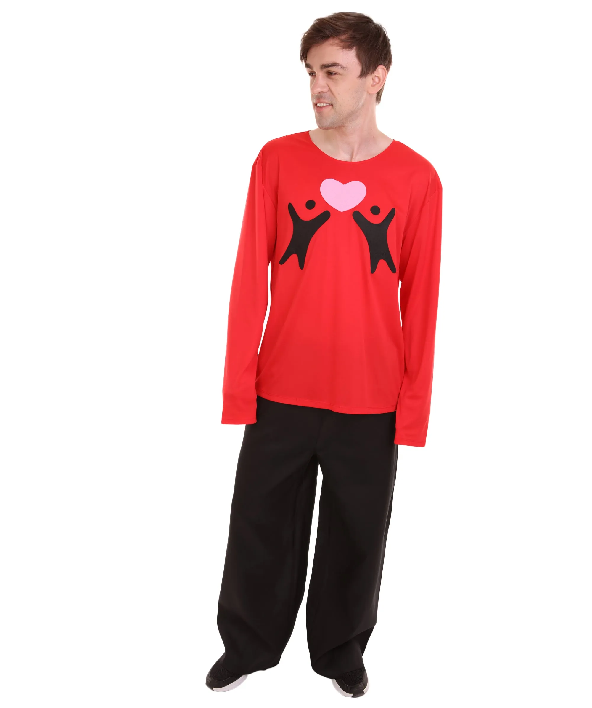 Adult Men's Valentine's Day Falling In Love Red Long Sleeve  Costumes | Red Cosplay Costume