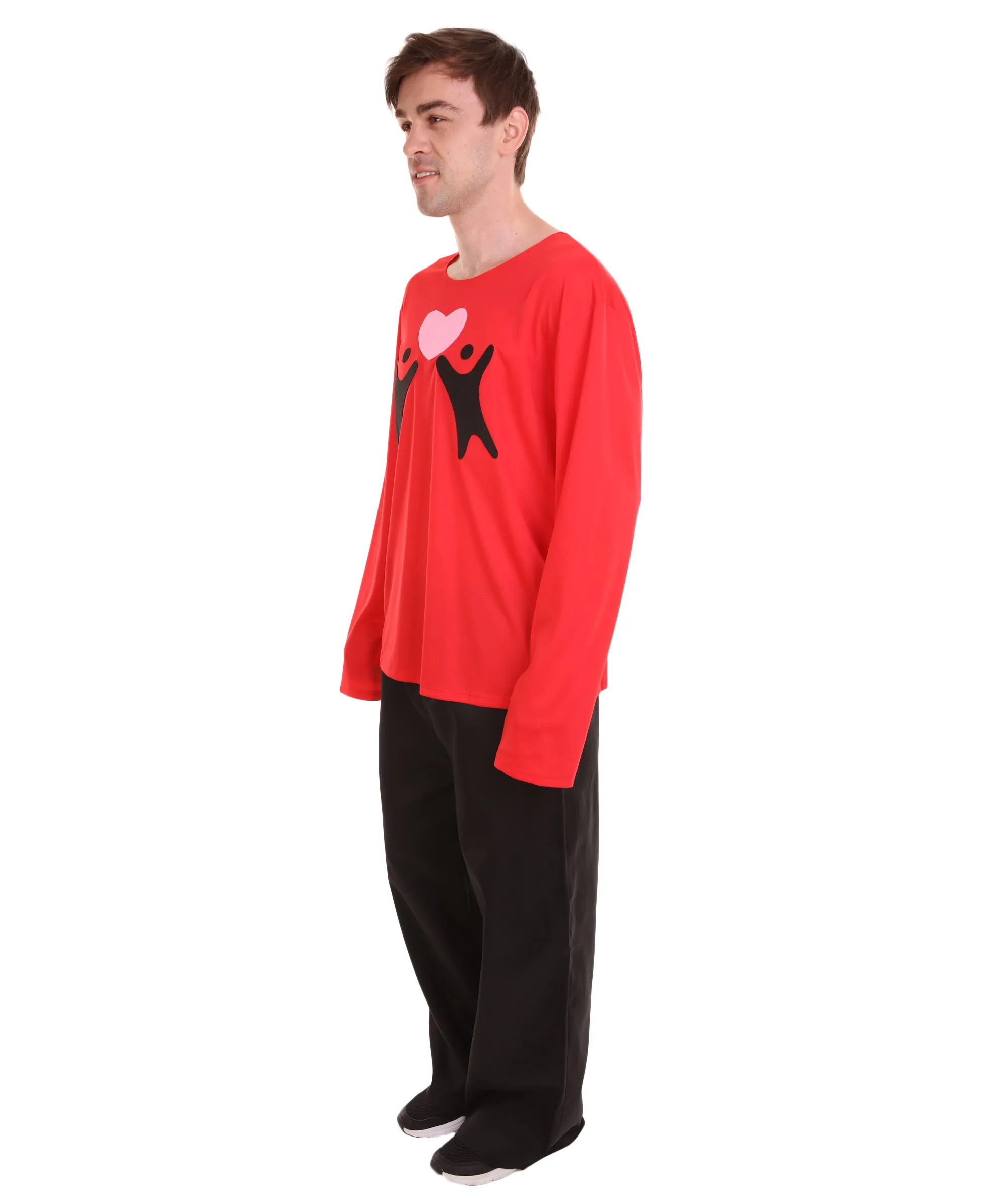 Adult Men's Valentine's Day Falling In Love Red Long Sleeve  Costumes | Red Cosplay Costume