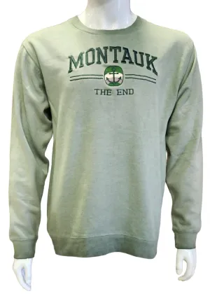 Adult Montauk The End Anchor Embroidered Pullover Crewneck