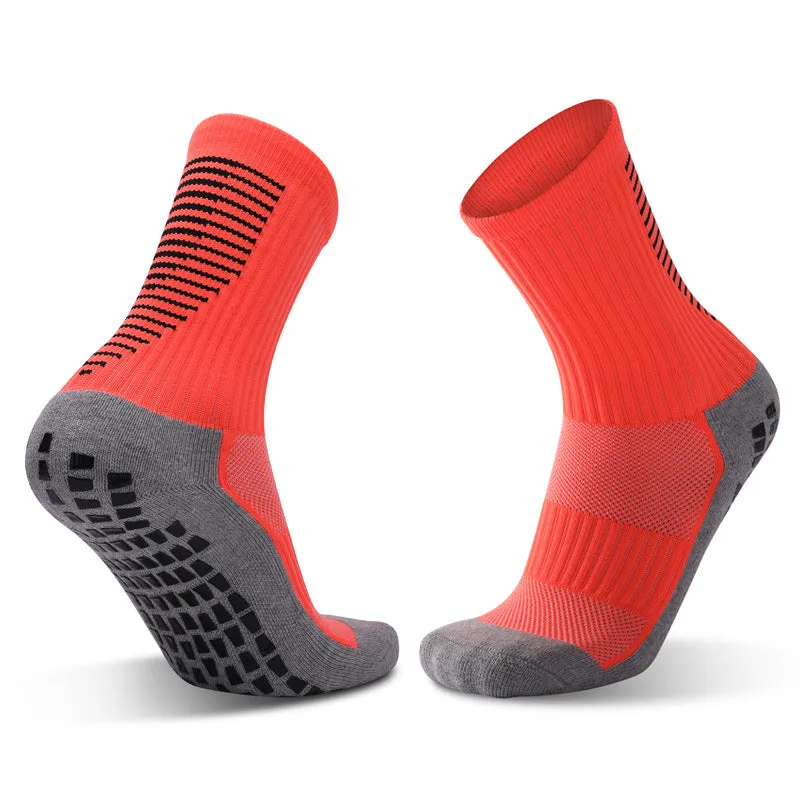 Adult Thickened Towel Football Socks Men's Non-Slip Wear-Resistant Mid-Calf Socks Sweat-Absorbent Breathable Sports Socks Batch