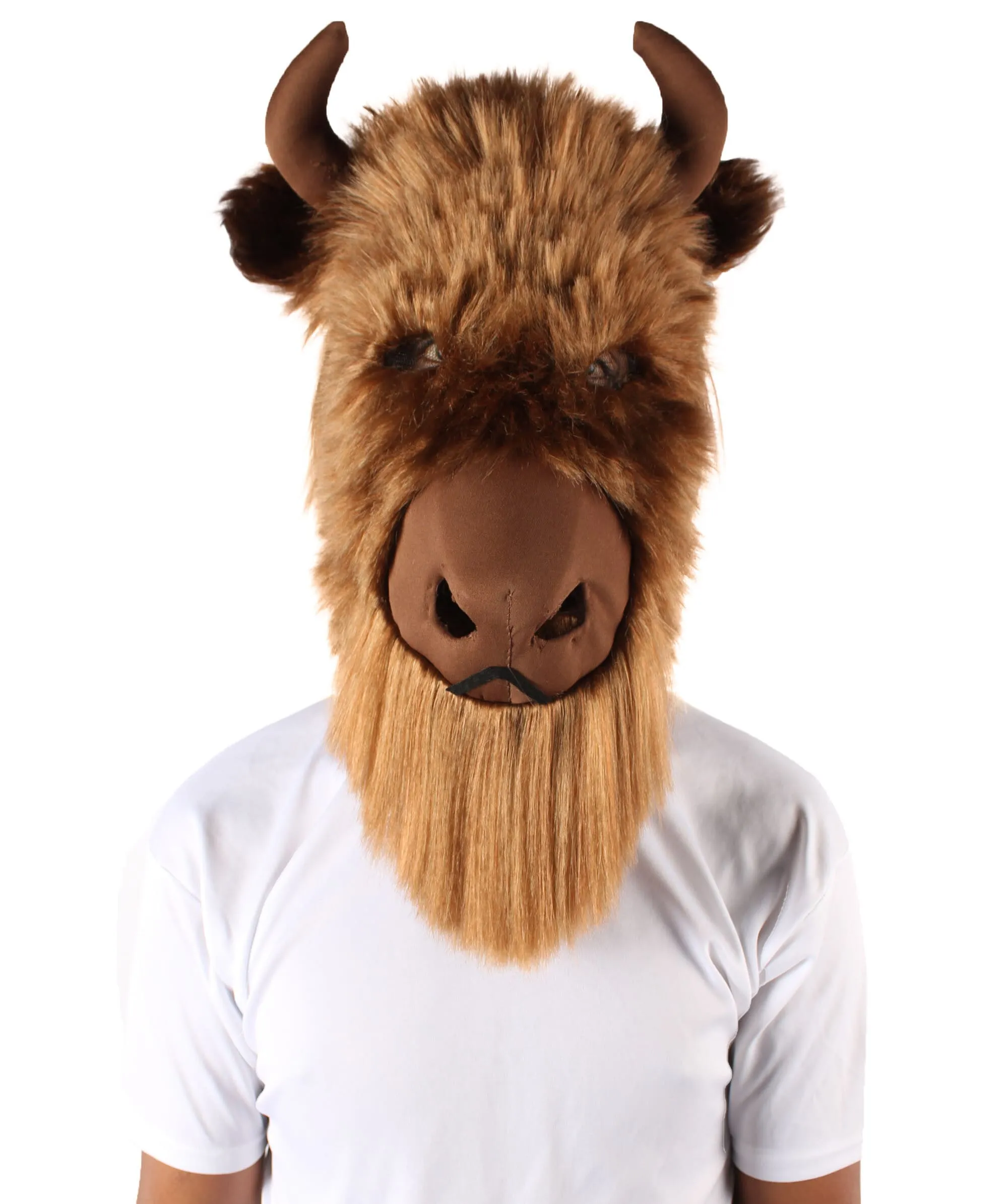 Adult Unisex Brown Yak Bull Ox Mask