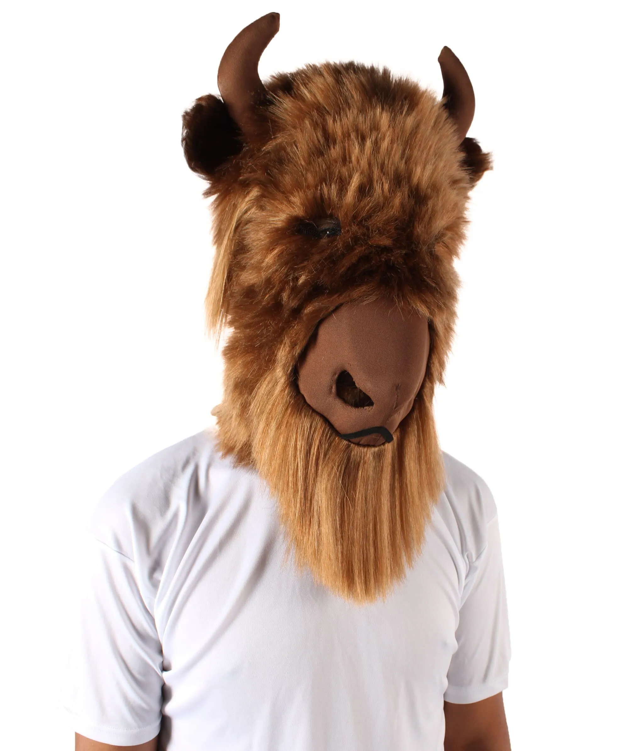 Adult Unisex Brown Yak Bull Ox Mask