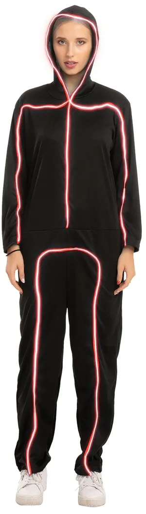 Adult Unisex LED Light Up Costume-Red