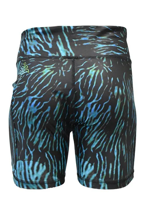 Adult UV Protective Short Leggings - Deep Sea