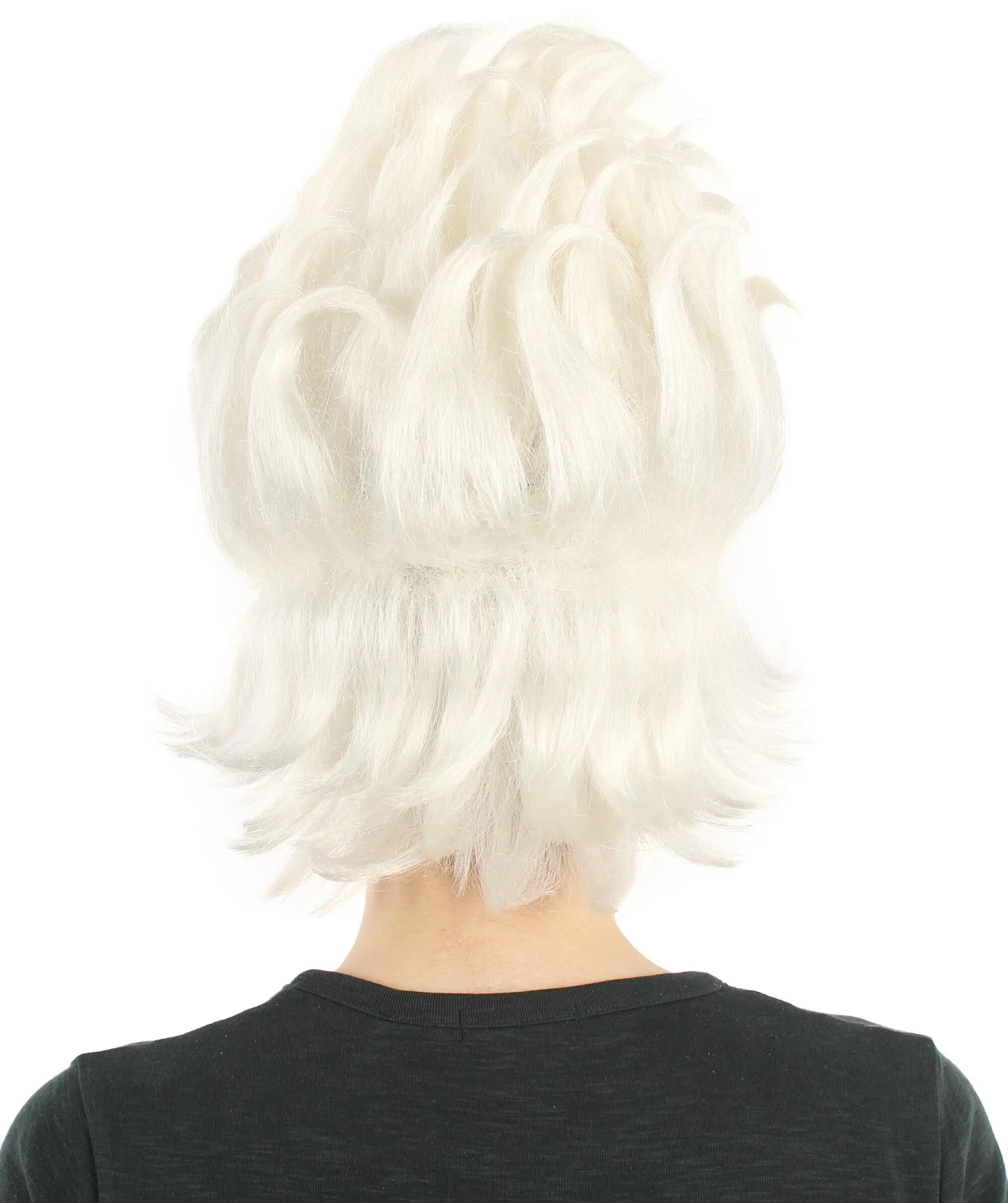 Adult Women’s Animated Sea Movie Villain Short White Wig | Perfect for Halloween | Flame-retardant Synthetic Fiber