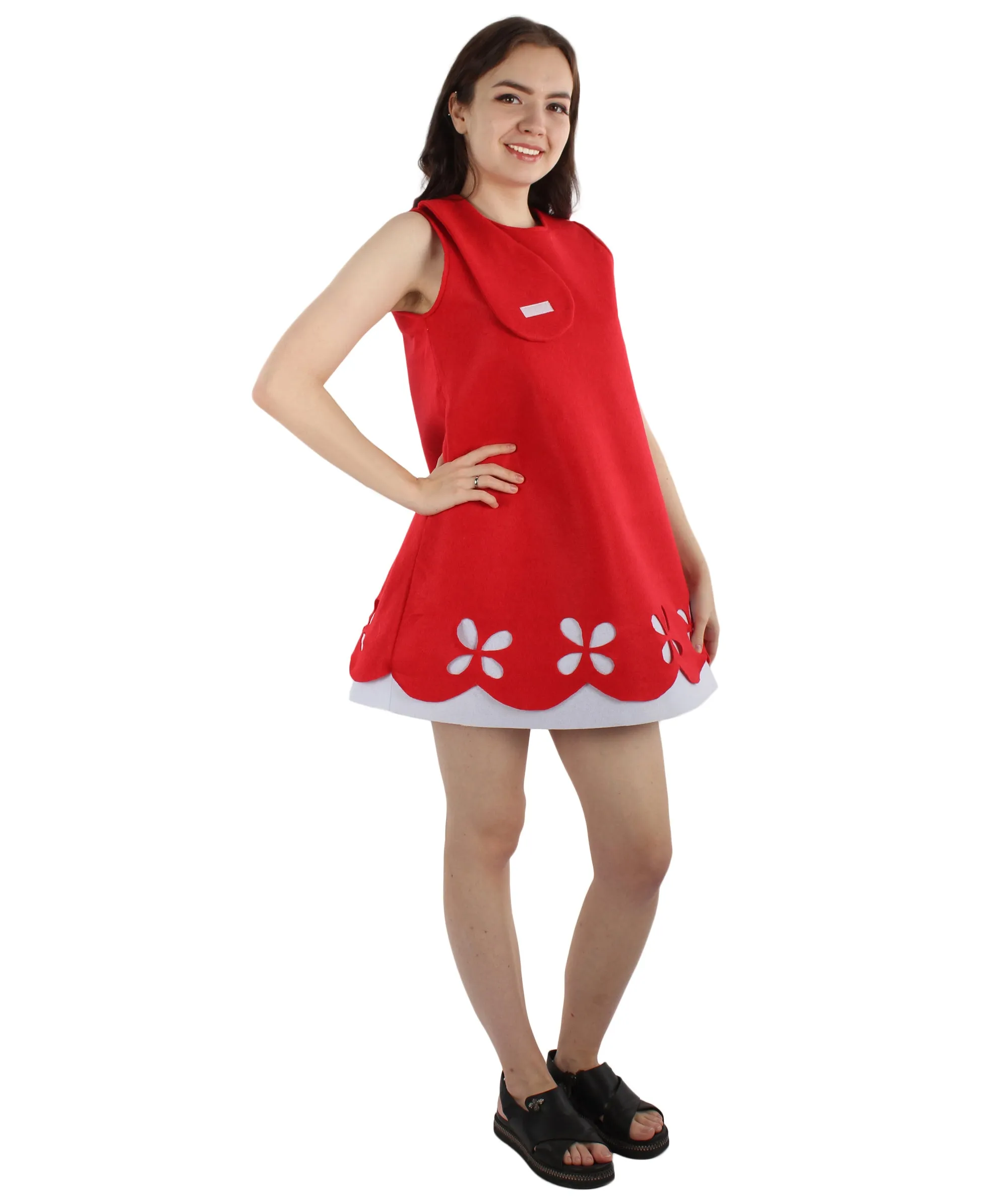 Adult Women's Costume | Poppy Red Christmas Costume