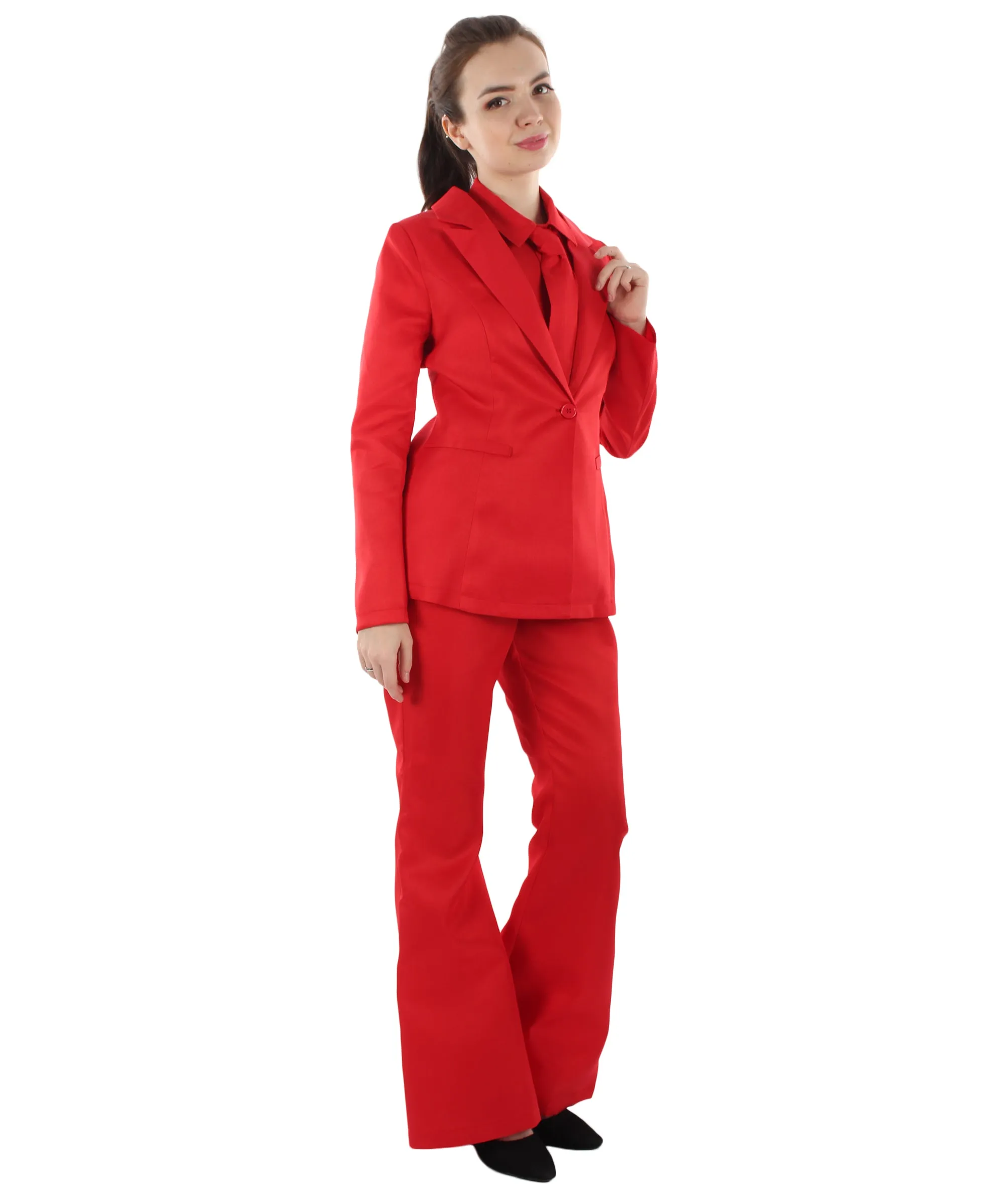 Adult Women's Deluxe Party Devil Suit Costume | Red Cosplay Costume