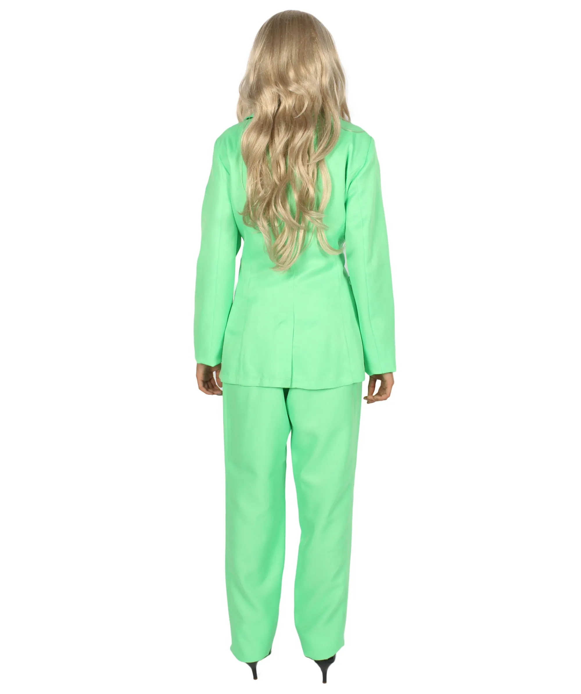 Adult Women's EXCLUSIVE! Deluxe  Singer Party Suit Costume | Lt. Green Cosplay Costume