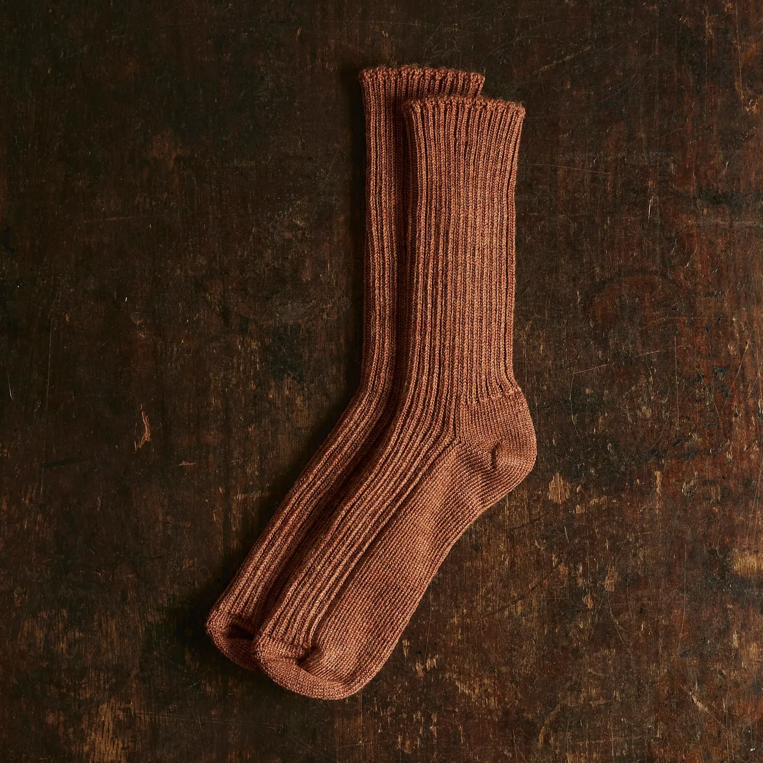 Adults Merino Wool Socks - Copper Melange