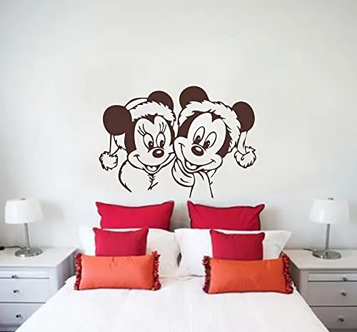 Advait designs - Decorative Micky and Mini Wall Sticker for Home Living Room Bedroom Office KitchenAETC28_HI