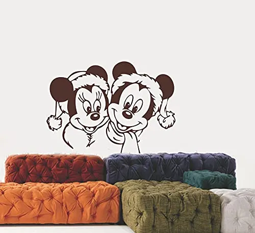 Advait designs - Decorative Micky and Mini Wall Sticker for Home Living Room Bedroom Office KitchenAETC28_HI